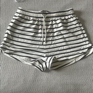 NWOT H&M Striped White and Black Women's Lounge Shorts